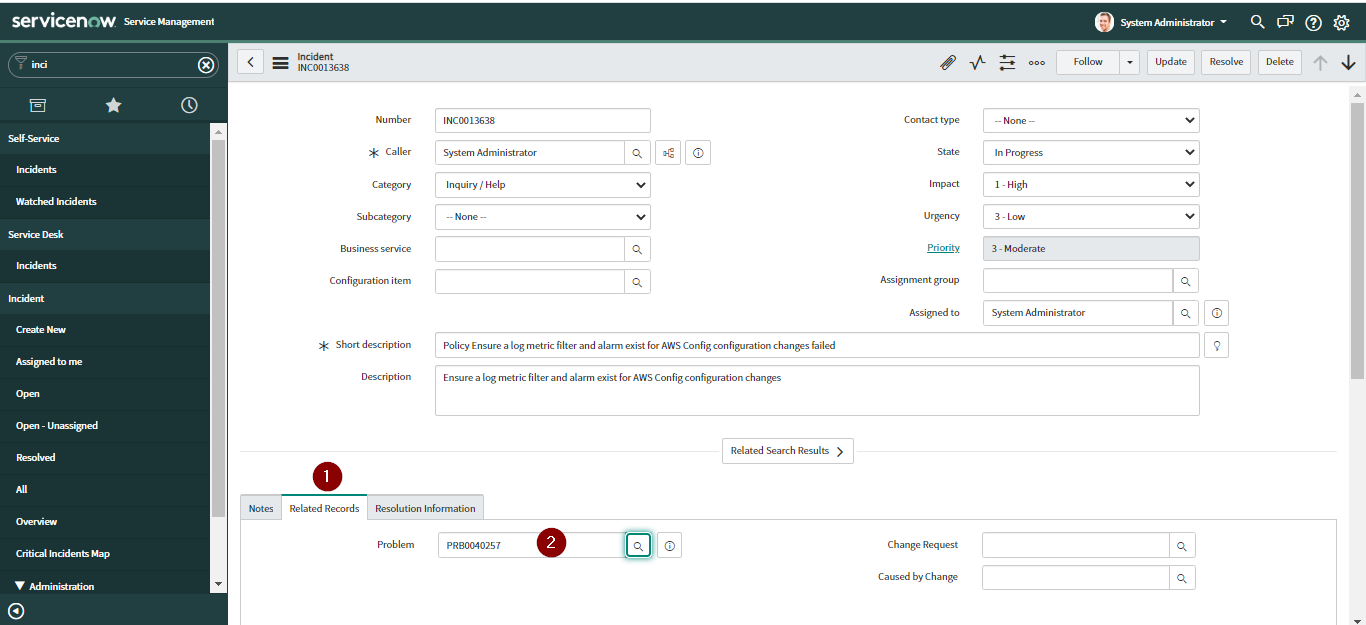 ServiceNow integration